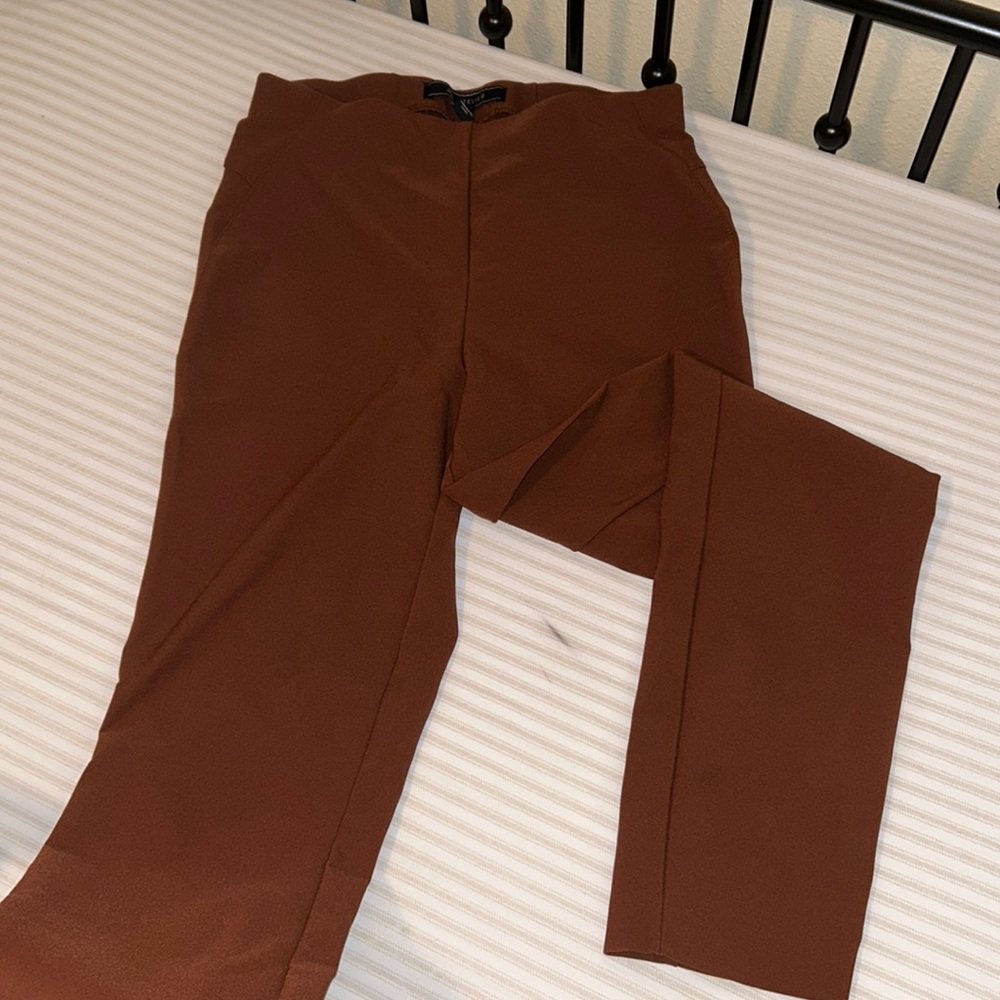 Brown Straight Leg Pants Size:XS